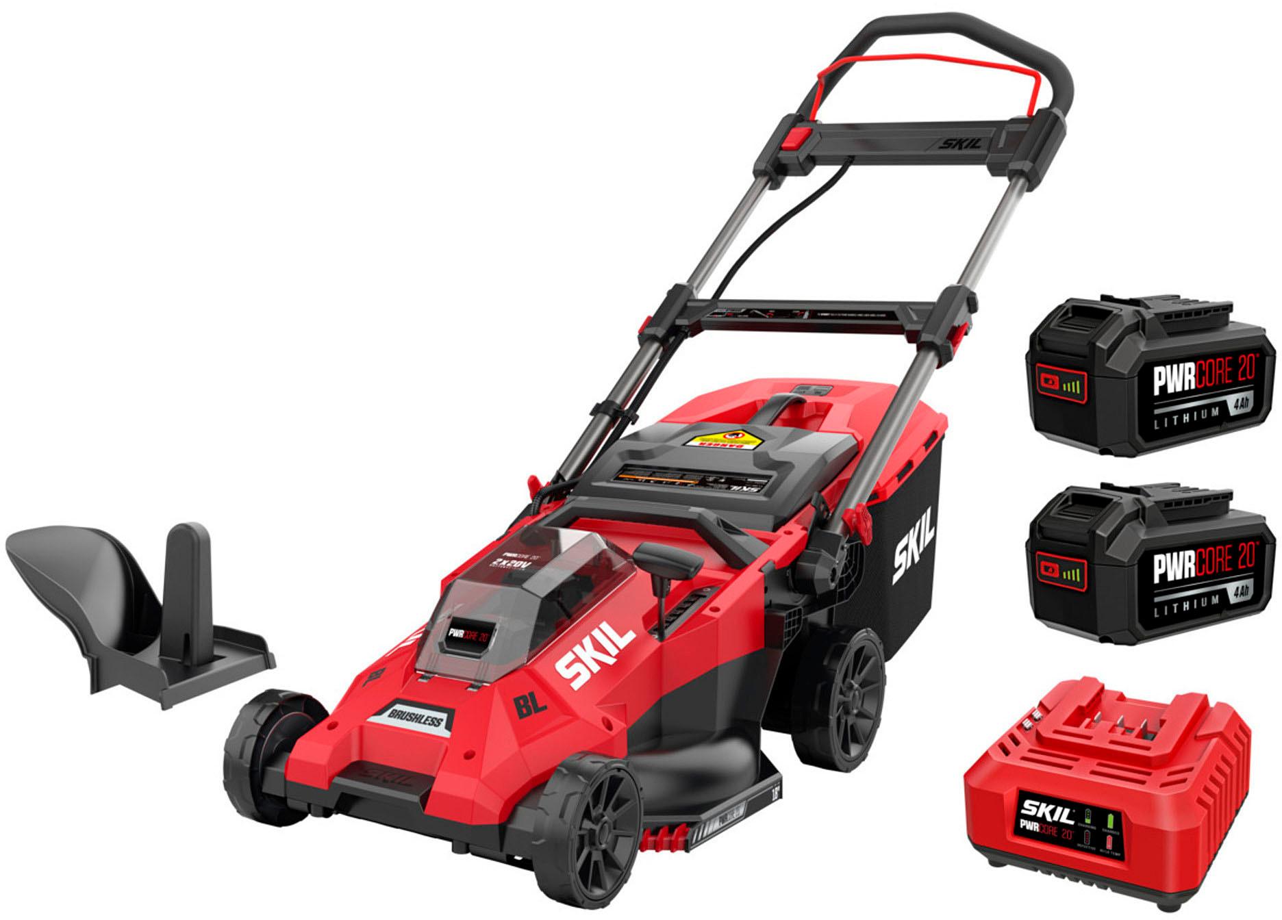 Red push lawn discount mower